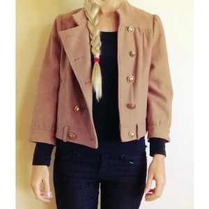 Anthropologie wool 3/4 sleeve coat size 4