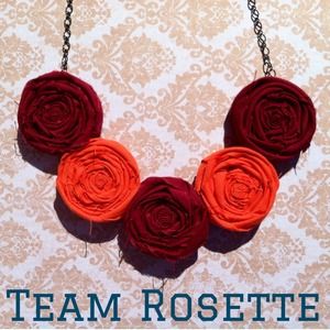 Custom Rosette Necklace in Team Colors!