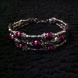 SOLD   Tibetan Silver beaded bracelet