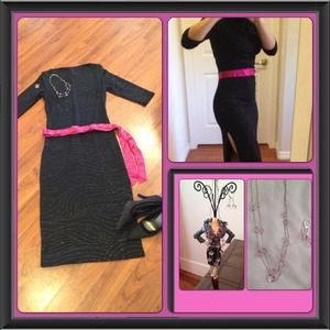Sold! Night out dress, shoes & accessories bundle
