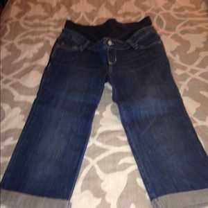Old Navy Cropped Maternity Jeans (small)