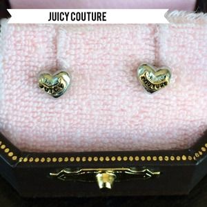 Juicy Couture Puff Heart Stud Earrings