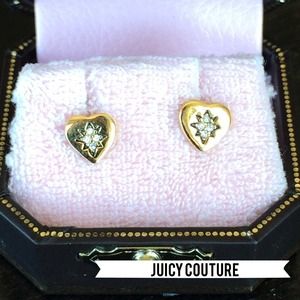 Juicy Couture Puff Heart Stud Earrings
