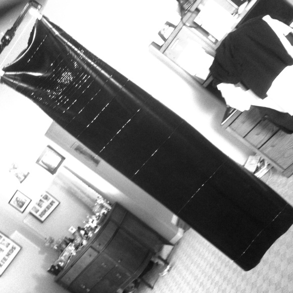 Long silver gray long evening dress with beading