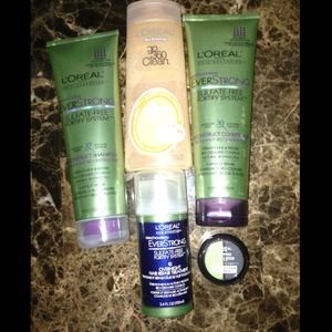 Lot of Loreal beauty products.
