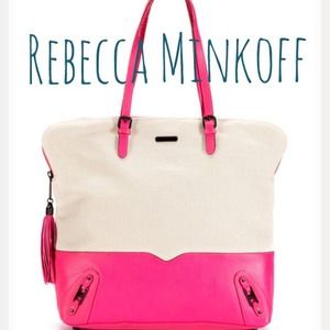 Rebecca Minkoff Canvas Zip Top Tote