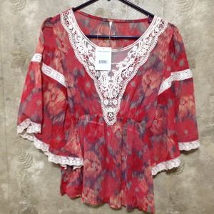 SOLD Free People Bold and flowing beautiful sheer