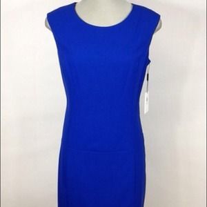 Calvin Klein Bright Blue Sheath Dress