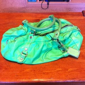 Neon green leather Marc Jacobs handbag