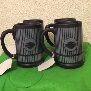 4 Harley Davidson mug set