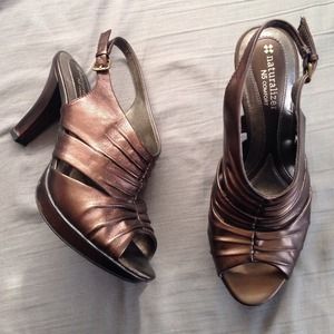 Naturalizer "Dandila" Dark Bronze Slingback Heels