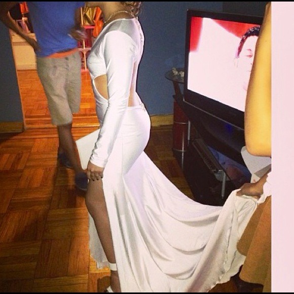 Customize white dress S - Picture 3 of 4