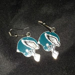 Eagles football earrings