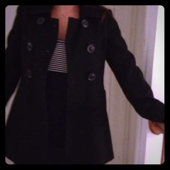Bebe black fitted pea coat XS - Picture 1 of 3