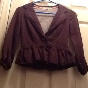 DARK CHOCOLATE BROWN VEST WITH RUFFLES