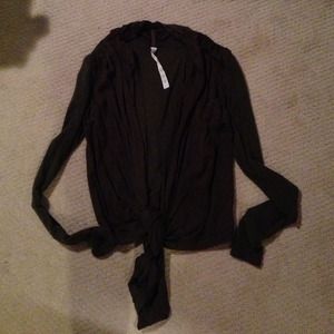 Bundle - Lululemon draped open cardigan and 3 bras