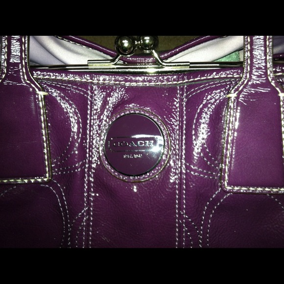 Coach Bags Purple Purse Rich Eggplant Color Poshmark