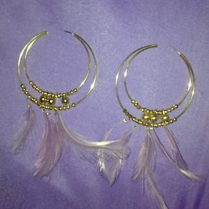 Feather earrings