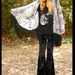 NWOT Black Velvet Pants