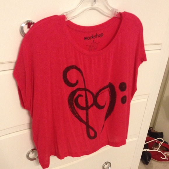 Love Music Note Flowy Crop Top