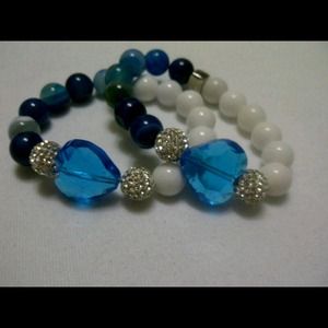 SOLD!!! Sparkling white and blue bracelet.