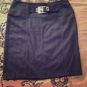 ➰Black Skirt w/ Silver Buckle Front➰