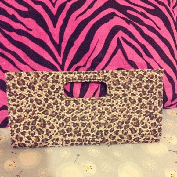 Animal print clutch