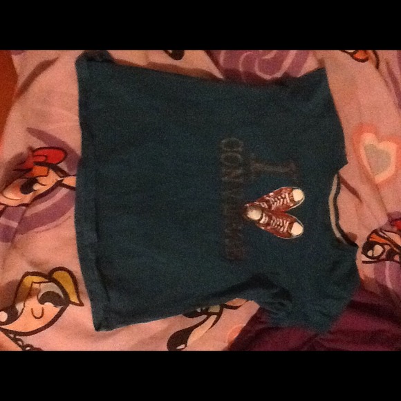 Blue I love converse top