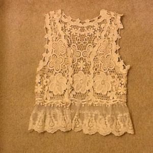 New crochet lace vest