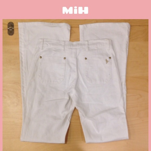 Anthropologie Denim - MiH "Kick Flare Mid-Rise" White Denim