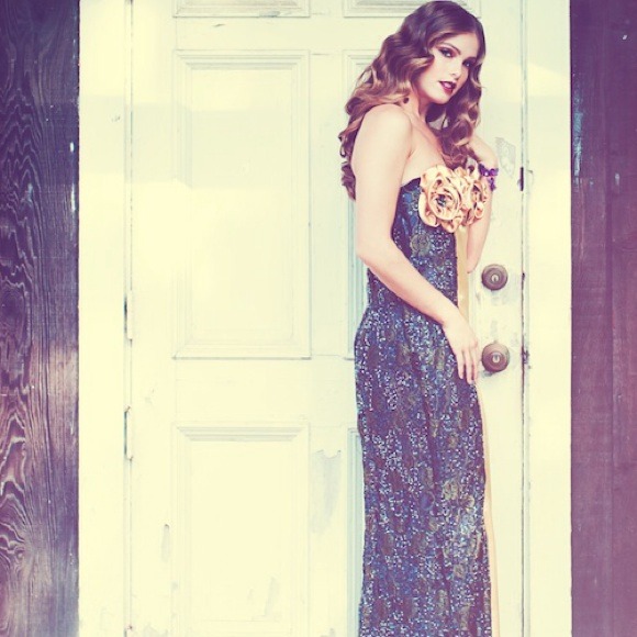 GOWN | SILK EMBROIDERY DRESS