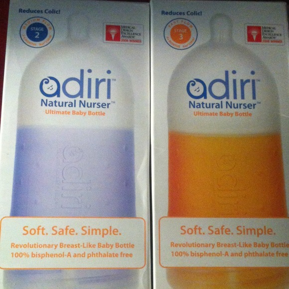 Two new in box stage 2 &3 adiri bottles