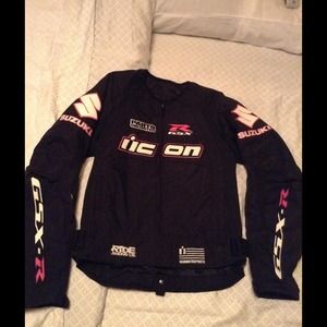 ICON. Suzuki. Motorcycle jacket. Gently used.