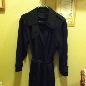 Gently used Drizzle trench coat style raincoat.