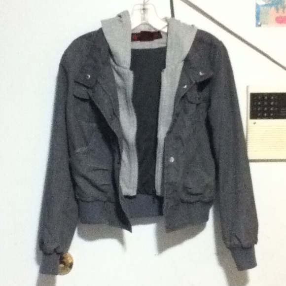 S Bomber Jacket with French Terry Hood