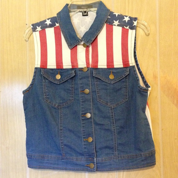 Americana denim vest NWOT