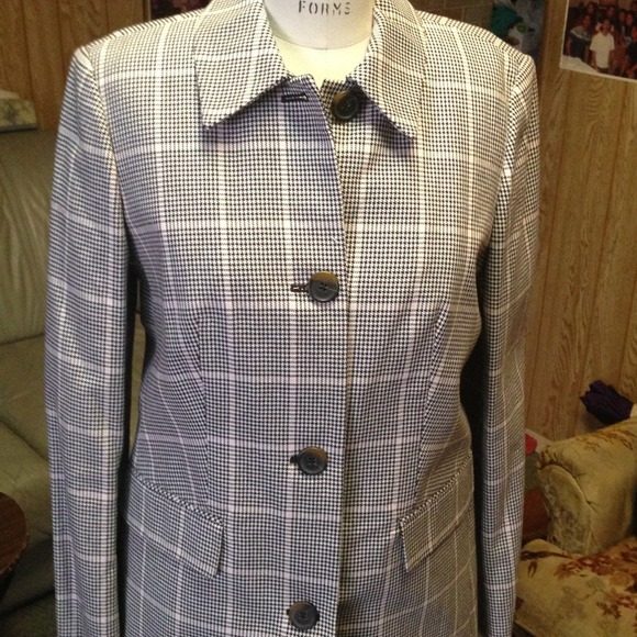 Michael Kors Espresso & pink cotton coat sz M