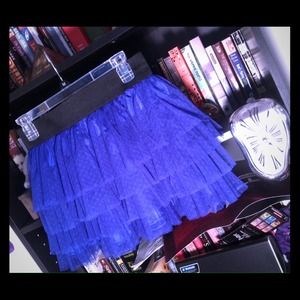 Blue Polka Dot Tutu Skirt