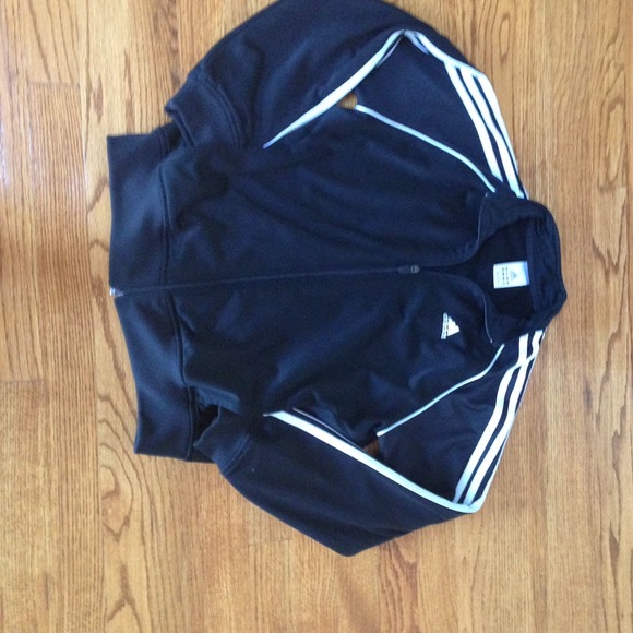 Black and white stripes zip up jacket