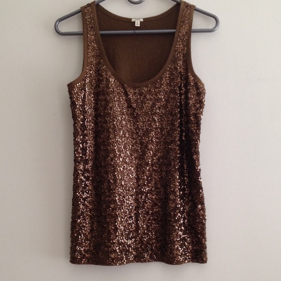 Sequin Jcrew tank top