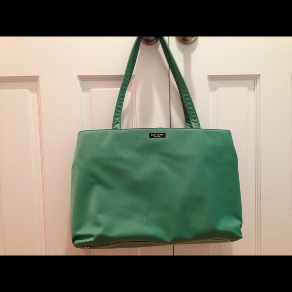 Authentic green Kate spade nylon diaper bag