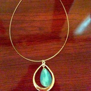 N/A Traded!! Blue teardrop necklace