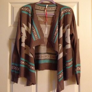 Tribal print cardigan aztec