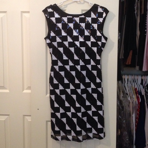 Sequined Checker Dress by Sean Jean