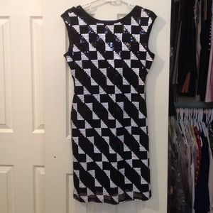 Sequined Checker Dress by Sean Jean