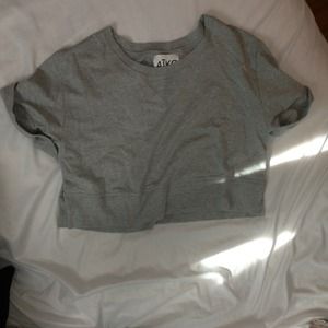 Oversized gray sweater top