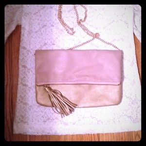 Light pink and gold purse