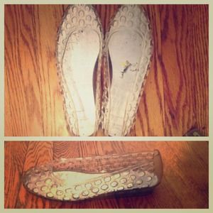 jelly slip on shoes .