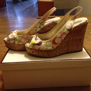 On hold! Coach wedge shoes