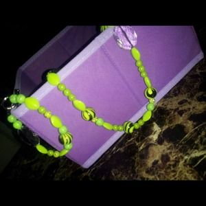 Maching bow,bracelet&necklace